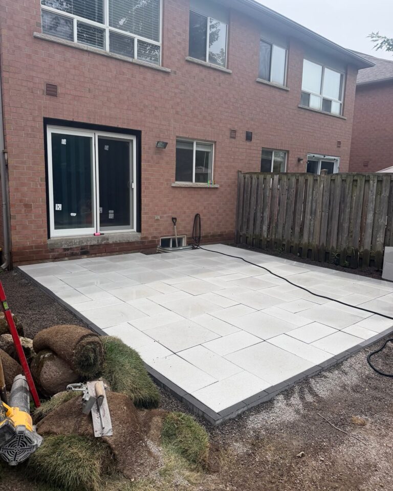 Progress,
We are finishing up this patio:)
